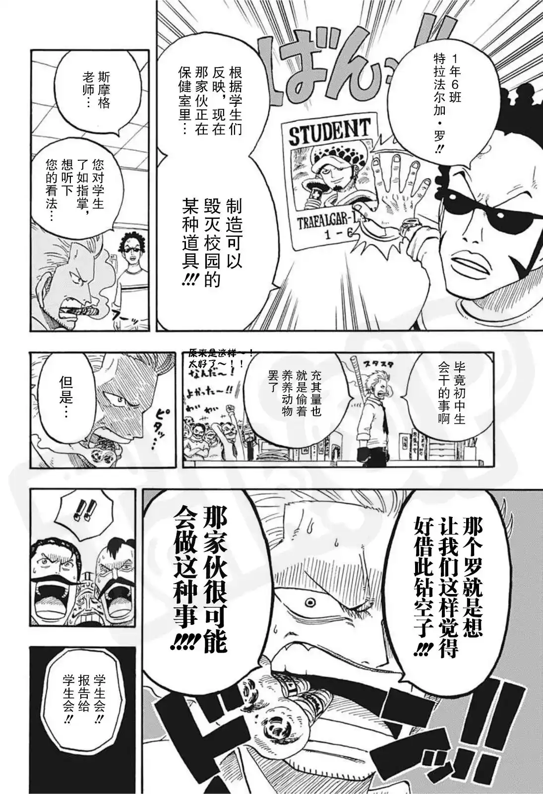 ONE PIECE航海王 番外篇 学院特别篇罗同学的秘密 第13页