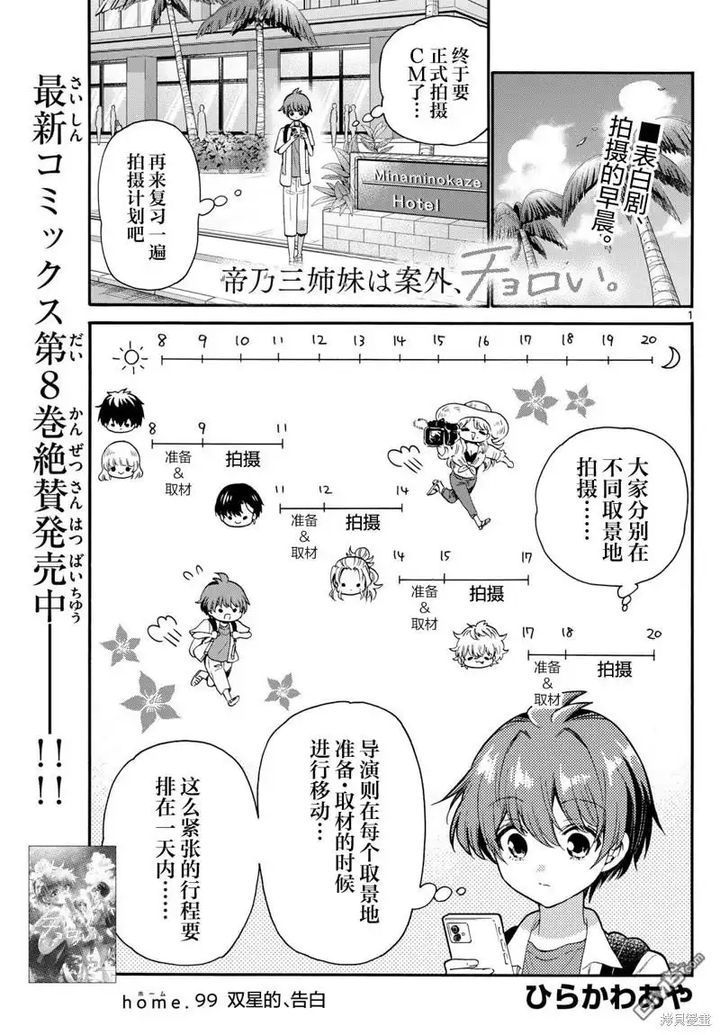 《帝乃三姐妹原来很好搞定》第99话 第1页