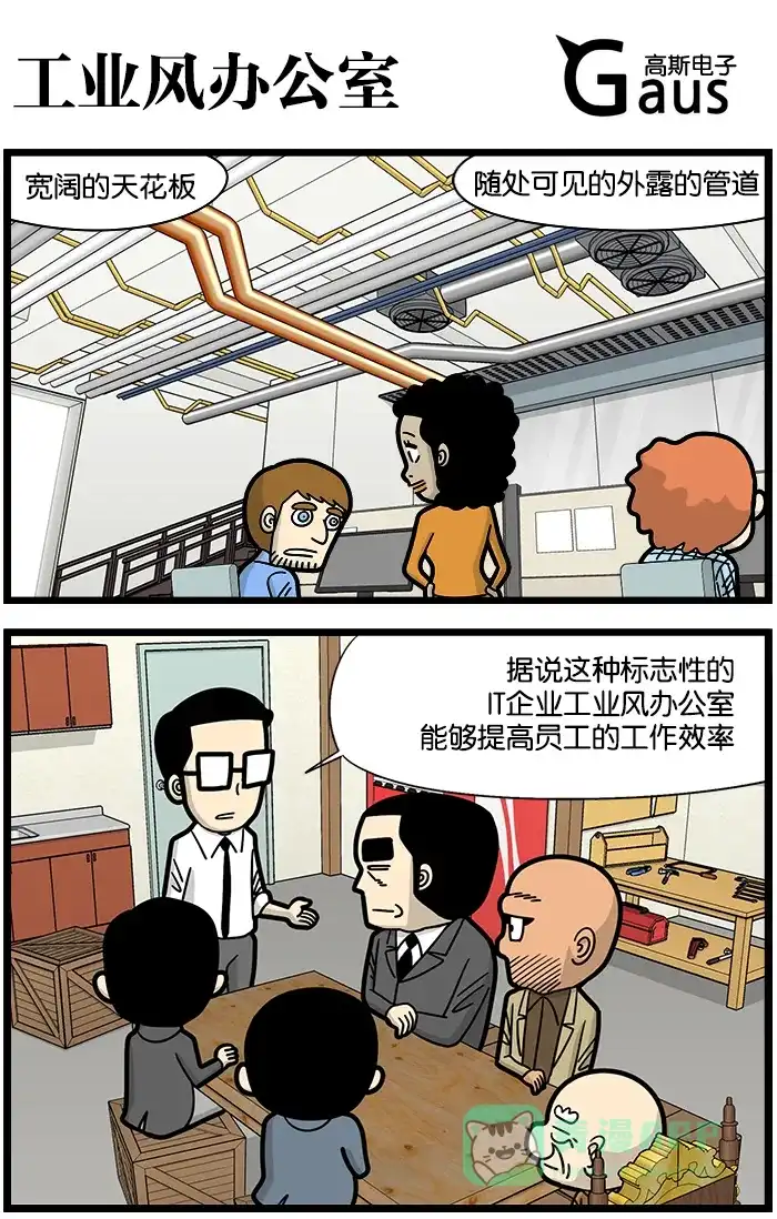 《高斯电子公司(今日宜加油)》[第1159话] 工业风办公室 第1页