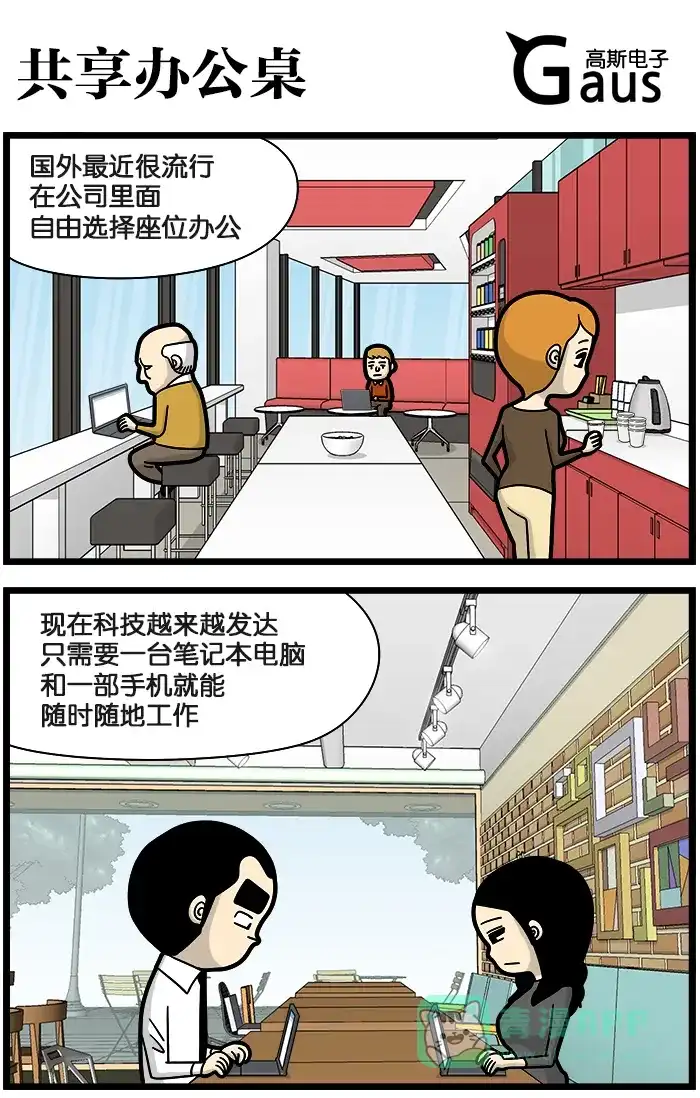 《高斯电子公司(今日宜加油)》[第931话] 共享办公桌 第1页