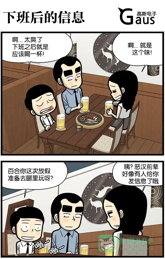 《高斯电子公司(今日宜加油)》[第967话] 下班后的信息 第1页