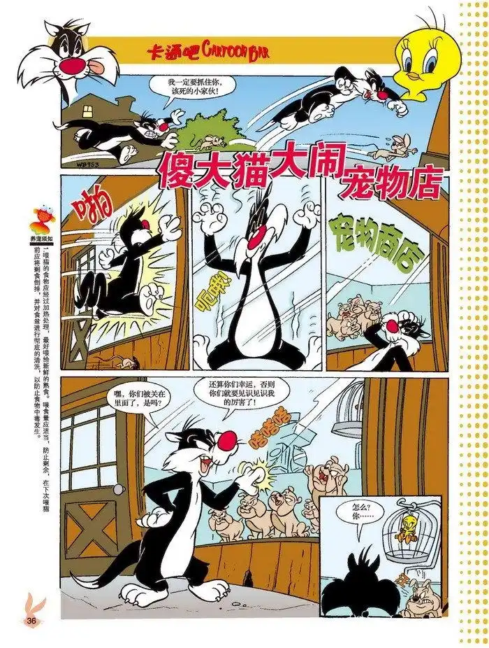 《华纳巨星总动员》第7话 傻大猫大闹宠物店 第1页