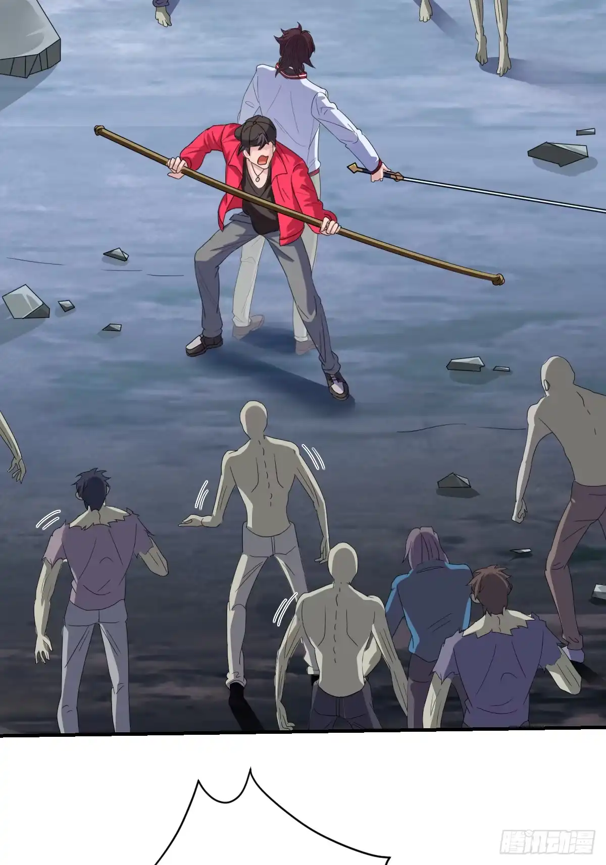 《荒天帝降临：末世唯我独尊》第6话 丧尸围城！荒天帝与天命石猴联手 第8页