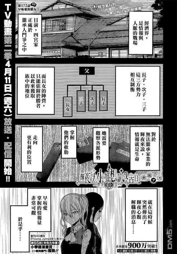 《辉夜大小姐想让我告白 ~天才们的恋爱头脑战~》周刊172 第1页