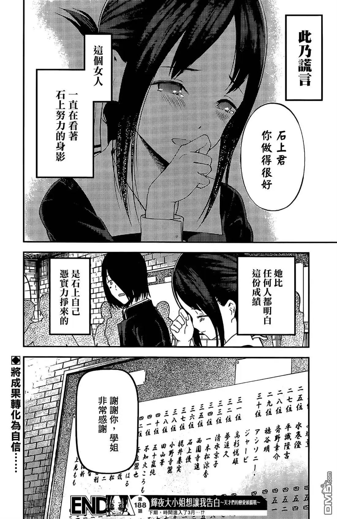 《辉夜大小姐想让我告白 ~天才们的恋爱头脑战~》周刊188 第19页