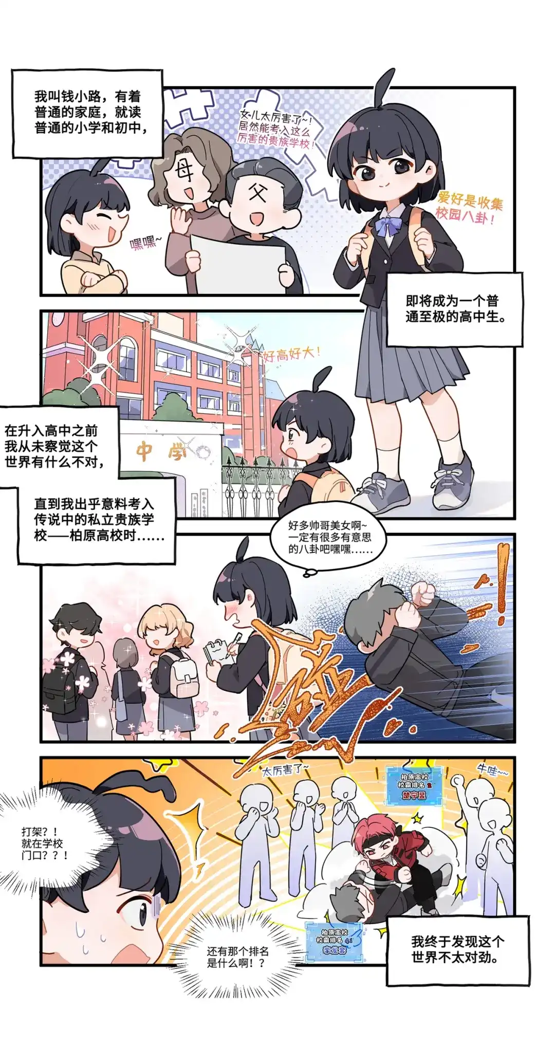 《路人甲拒绝制霸校园》01 成为校霸？！(上) 第3页