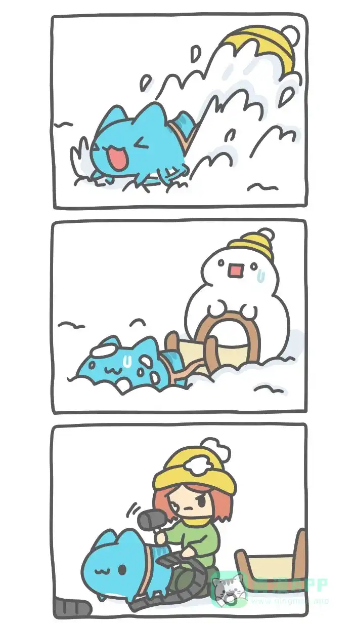 猫猫虫咖波 [第480话] 拉雪橇&堆雪人 第2页