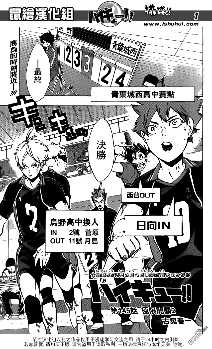 《排球》第145话 极限开关2 第1页