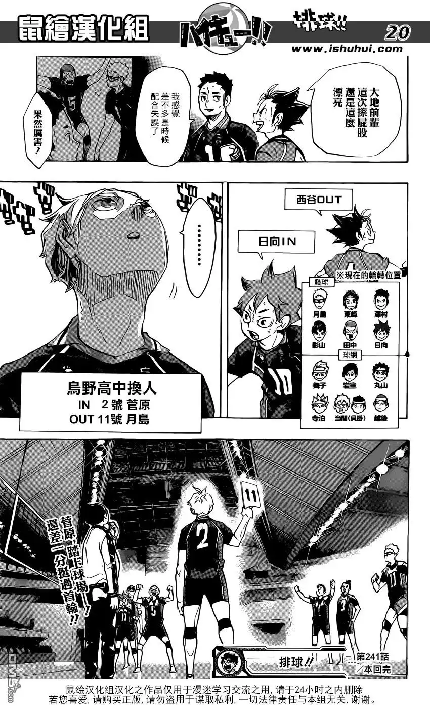 《排球》第241话 被托付的机会 第20页