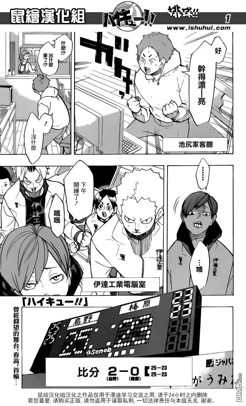 《排球》第243话 各自的首战 第1页