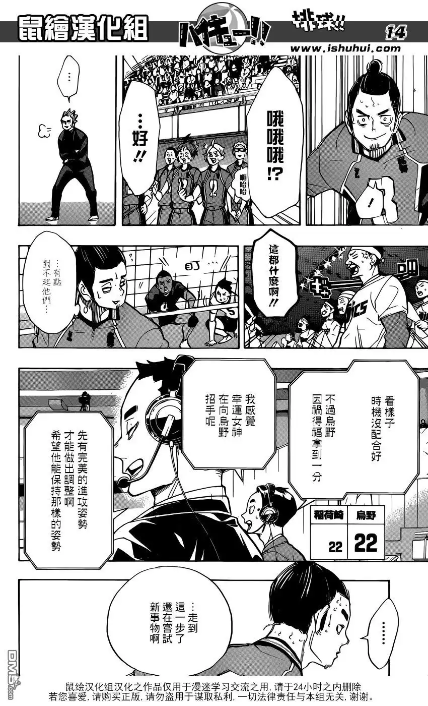 《排球》第259话 加油加油—呯—呯 第14页