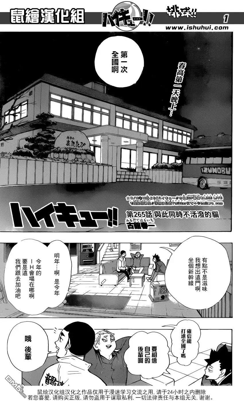 《排球》第265话 与此同时不活泼的猫 第1页
