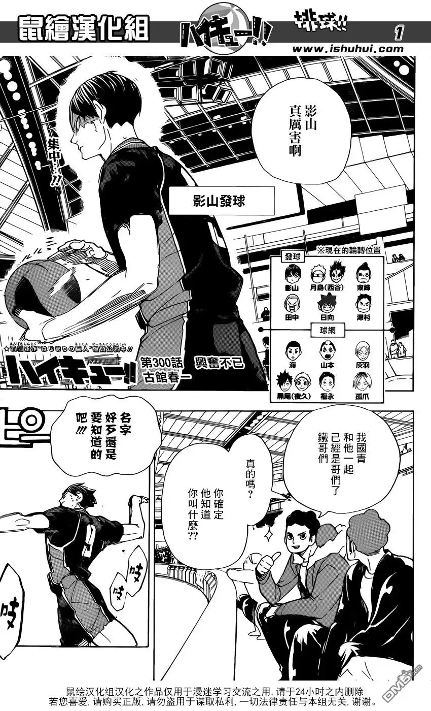 《排球》第300话 兴奋不已 第1页