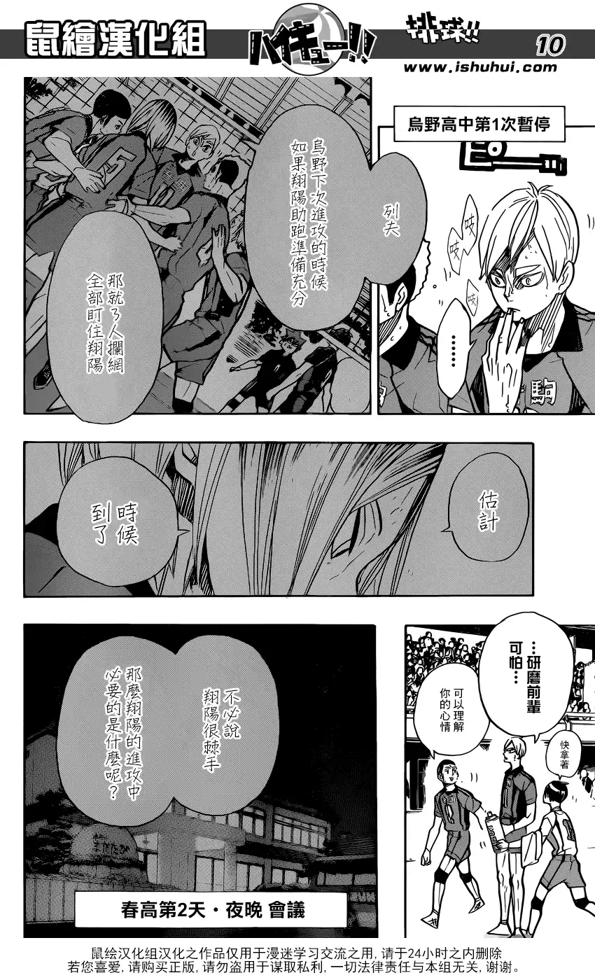 《排球》第310话 鸟笼 第10页