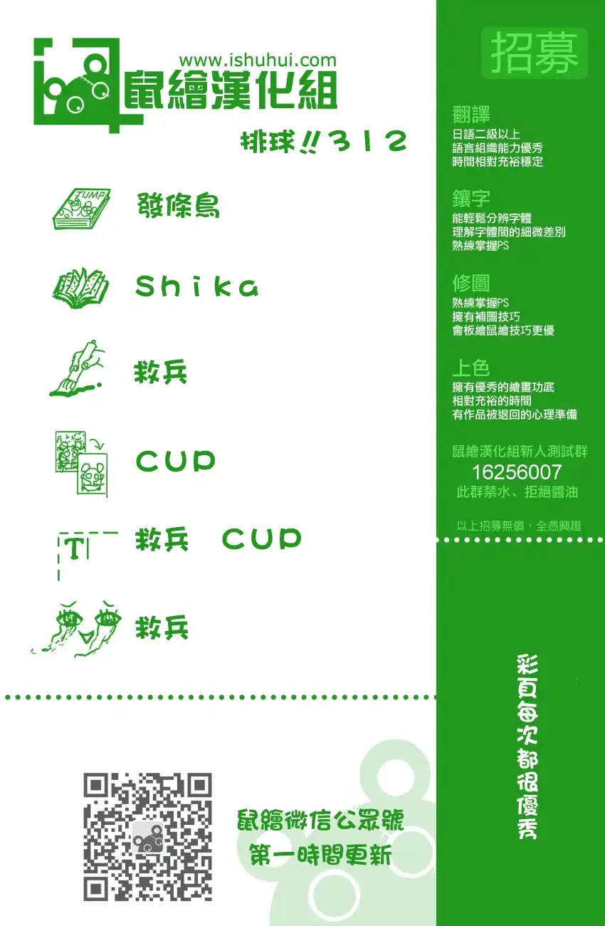 《排球》第312话 校准·2 第1页