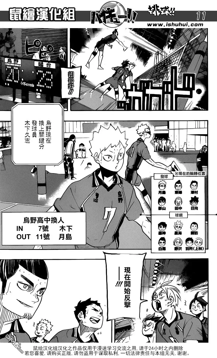 《排球》第345话 迫近 第11页