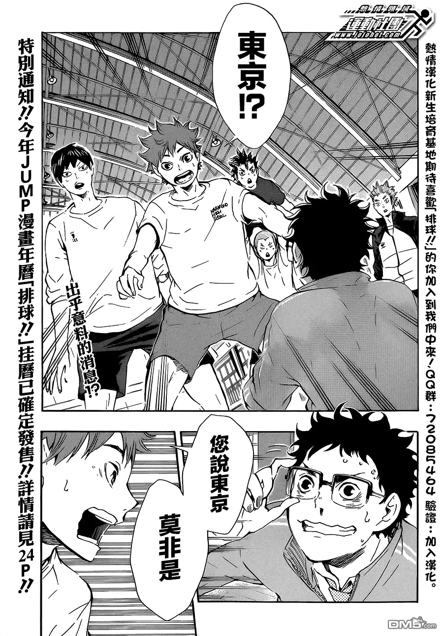 《排球》第72话 LET'S GO，TOKYO！！ 第1页