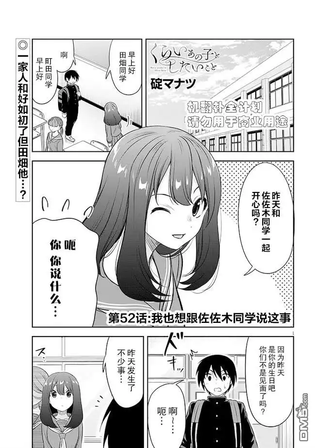 《想与阴暗的她一起做的事》第52话 第1页