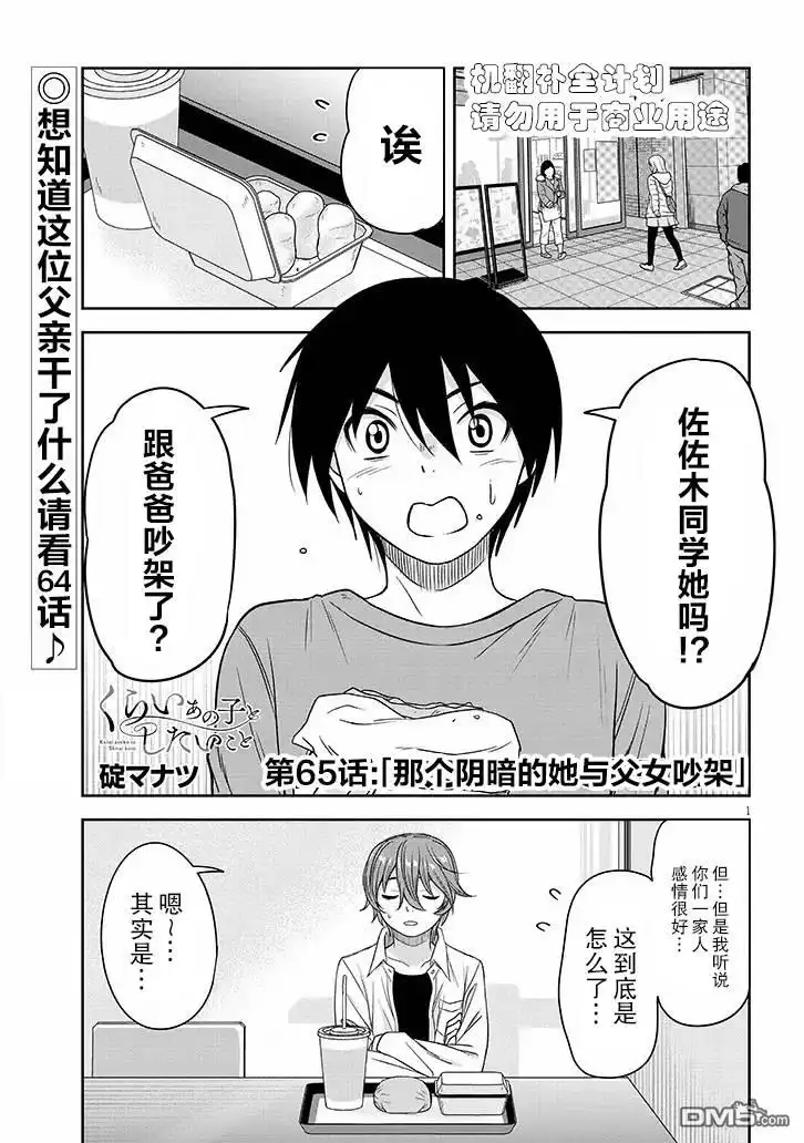 《想与阴暗的她一起做的事》第65话 第1页