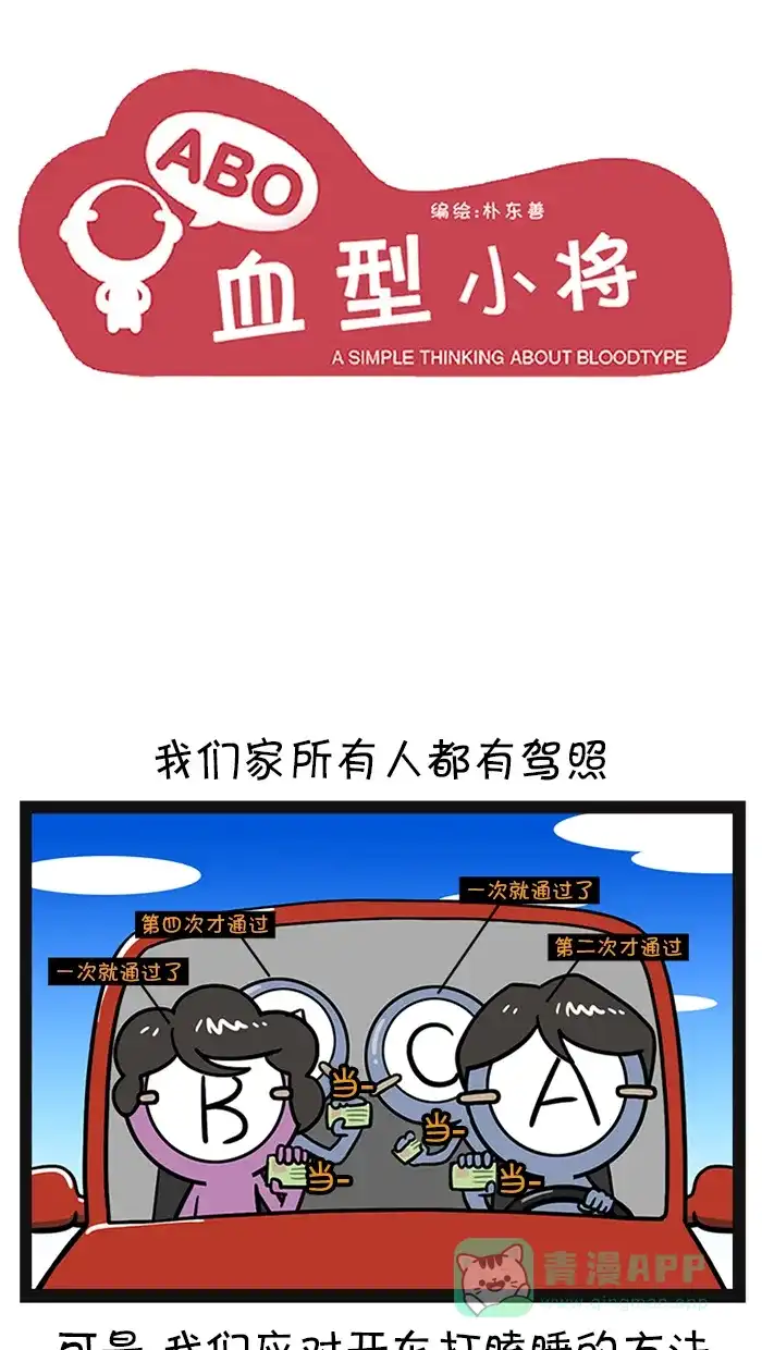 《血型小将》[第78话] 应对开车打瞌睡的方法 第1页