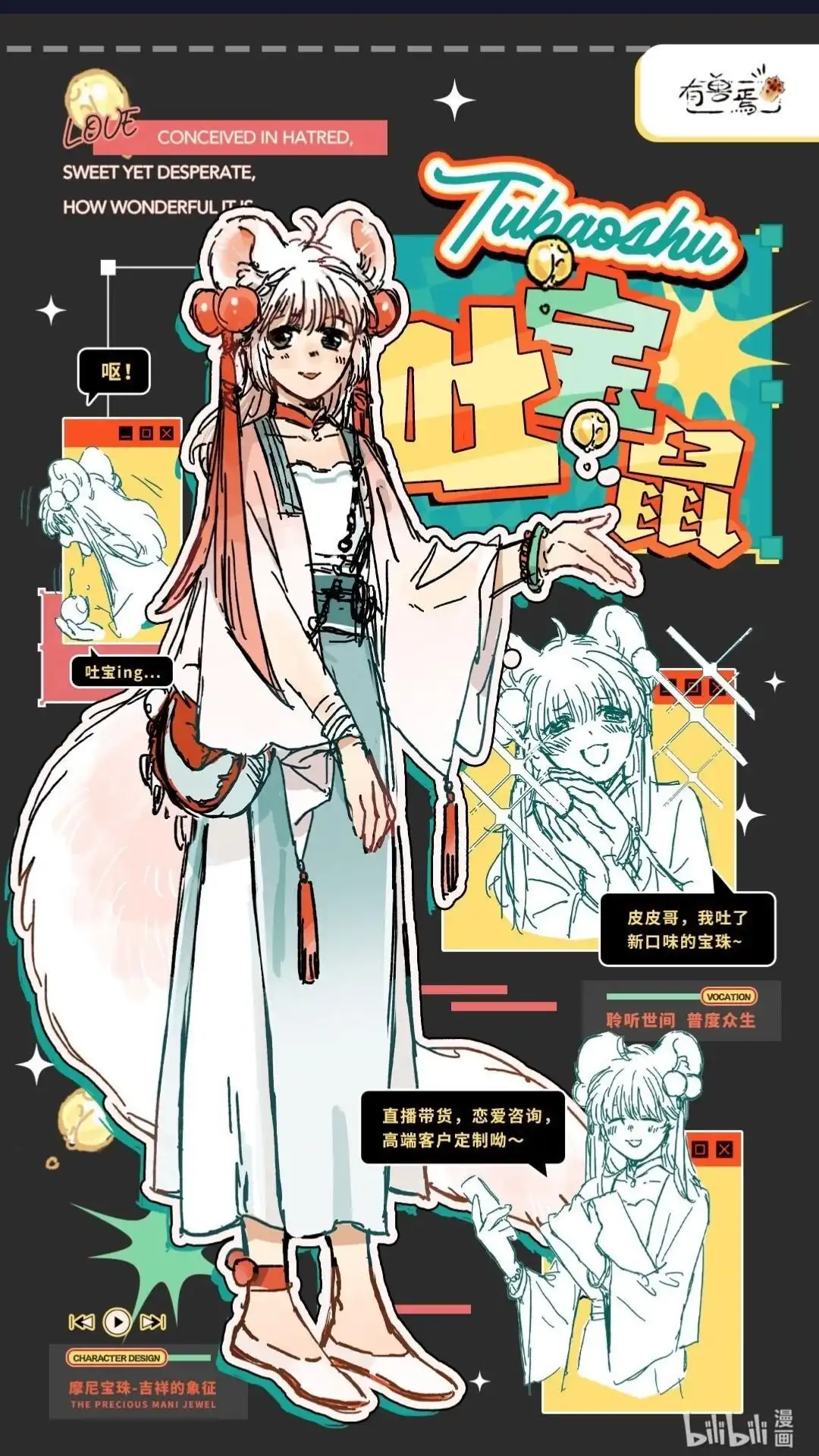 《有兽爲》有兽化人口 吐宝鼠人形设定 第1页