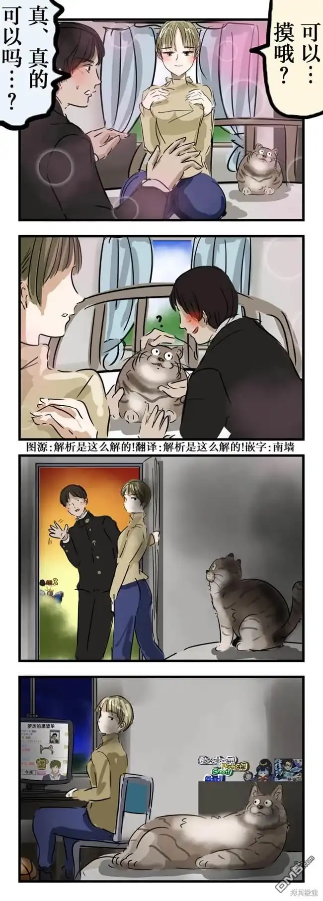 《カコミスル老师四格合集》尴尬的猫 第1页