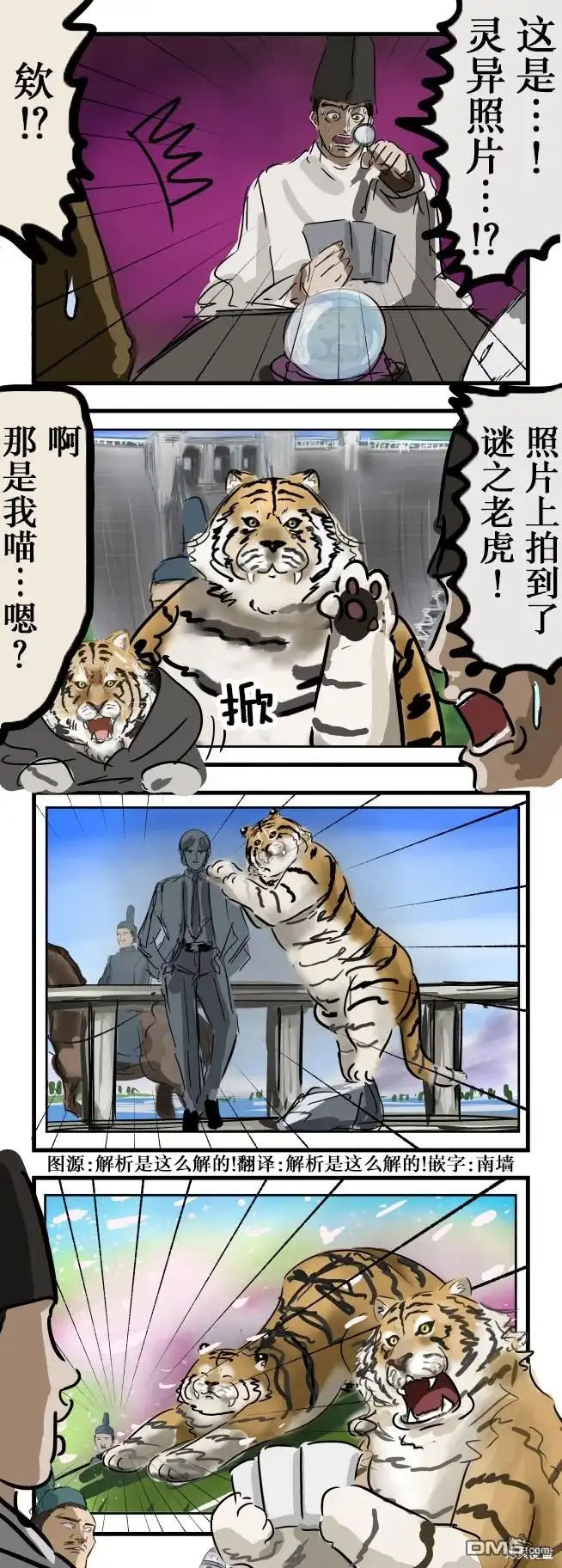 《カコミスル老师四格合集》老虎与照片 第1页