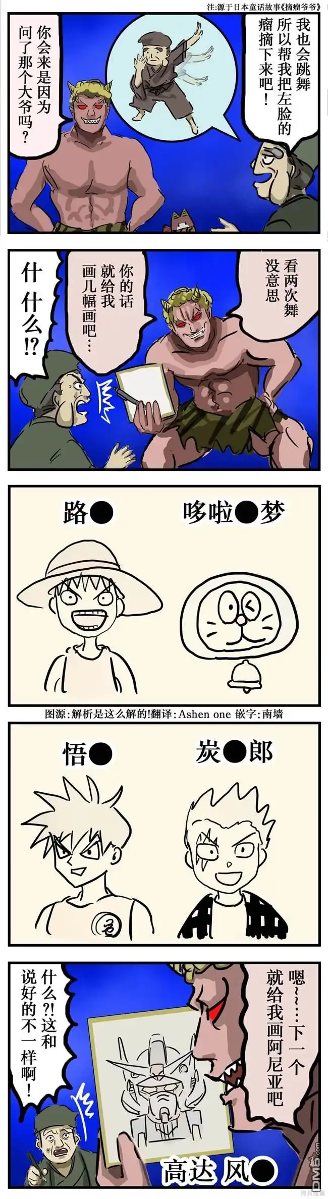 《カコミスル老师四格合集》被刁难的摘瘤爷爷 第1页