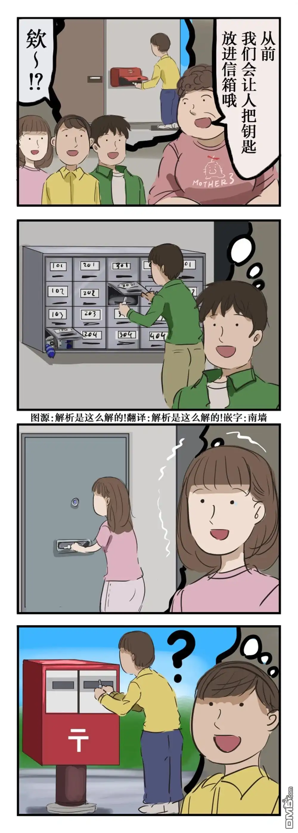 《カコミスル老师四格合集》信箱与钥匙 第1页
