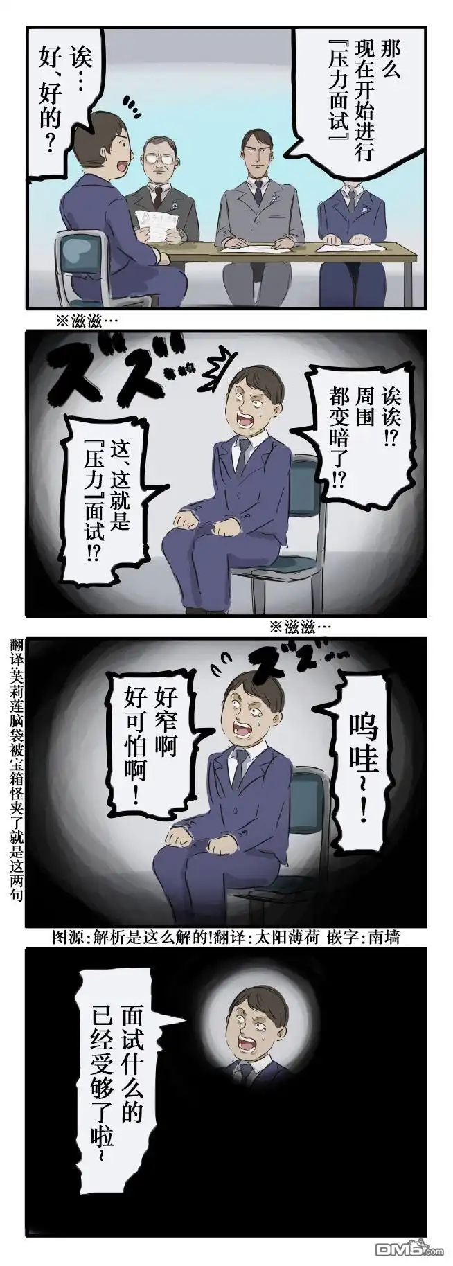 《カコミスル老师四格合集》压力面试 第1页