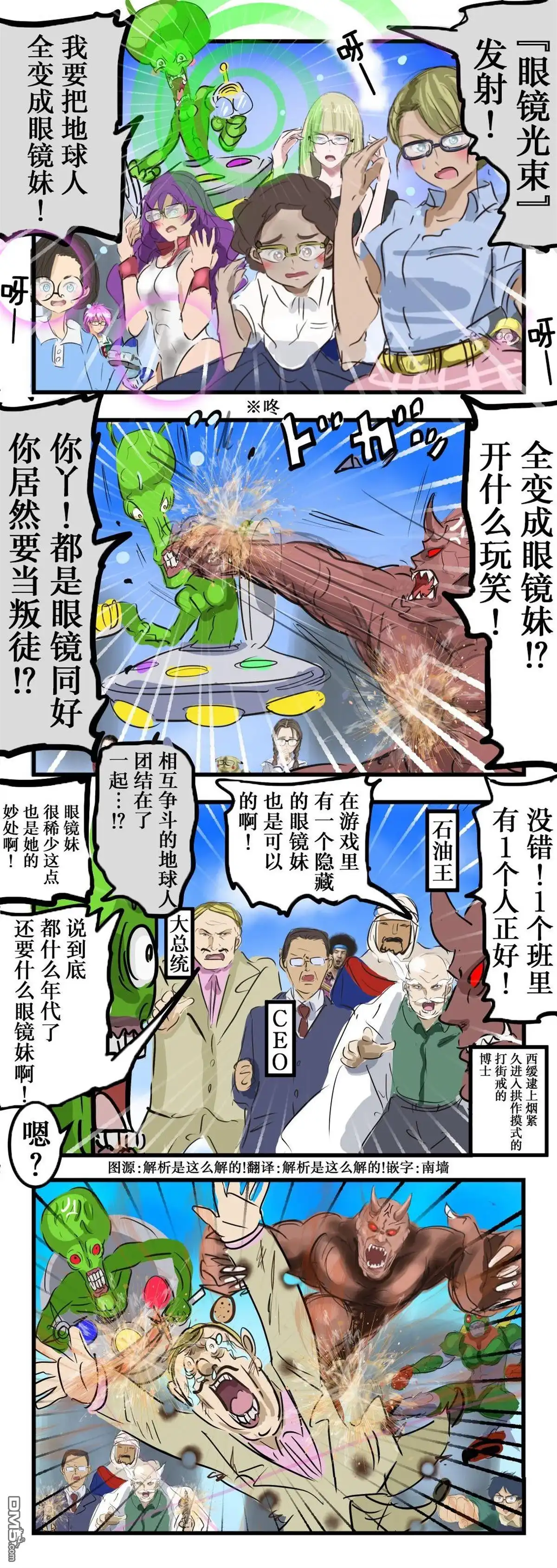 《カコミスル老师四格合集》眼镜星人 第1页