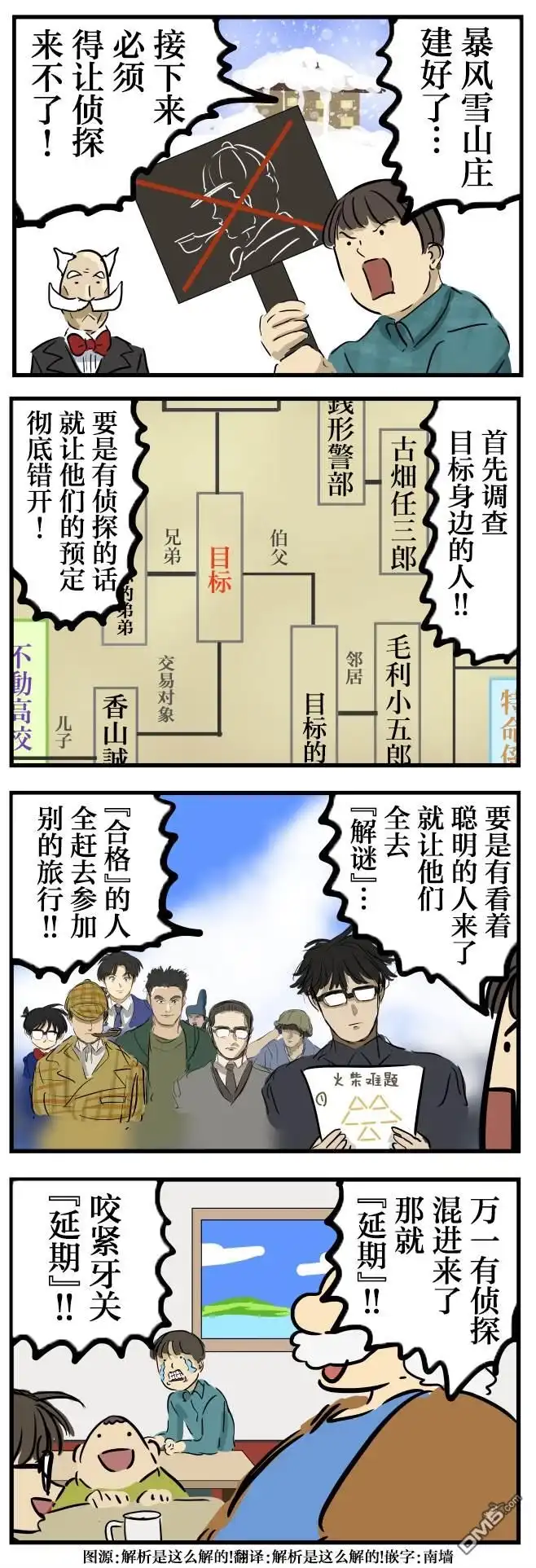 《カコミスル老师四格合集》阻止侦探 第1页
