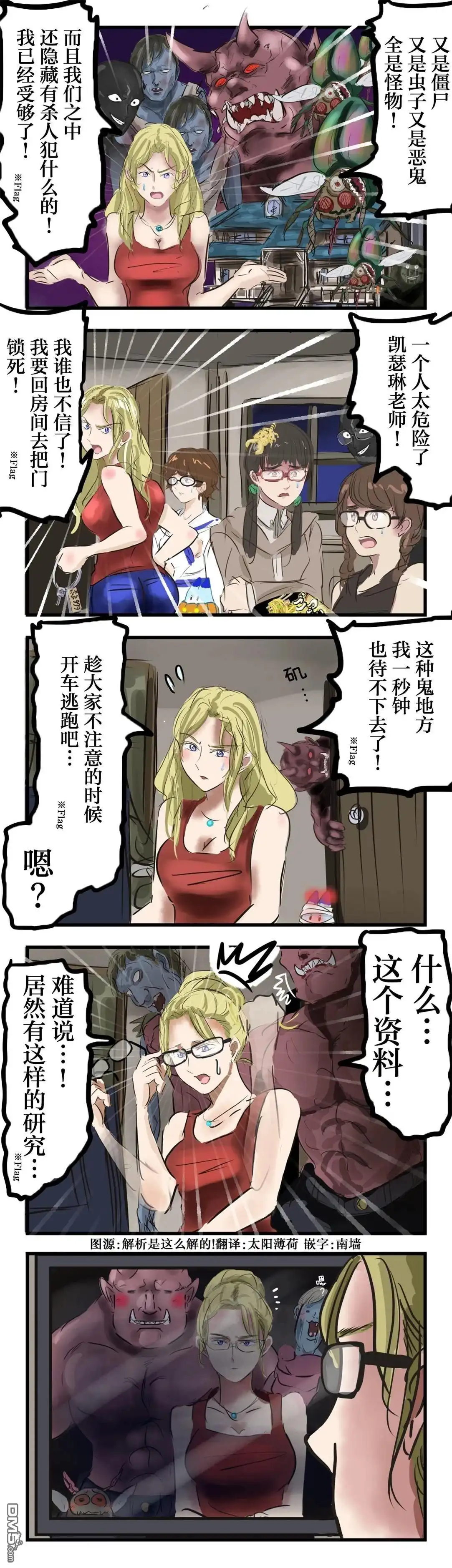 《カコミスル老师四格合集》喜欢眼镜的怪物屋 第1页