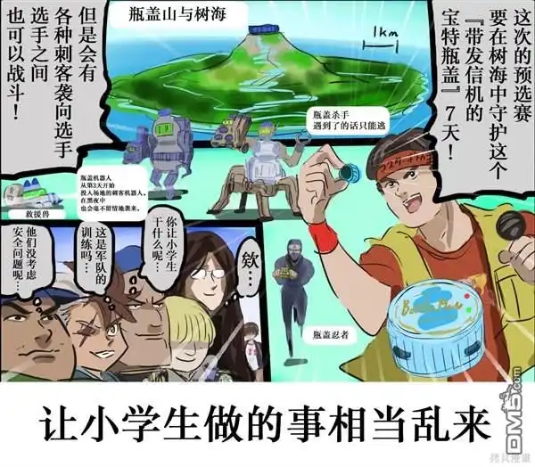 《カコミスル老师四格合集》平成广告漫画风瓶盖人（其3） 第3页