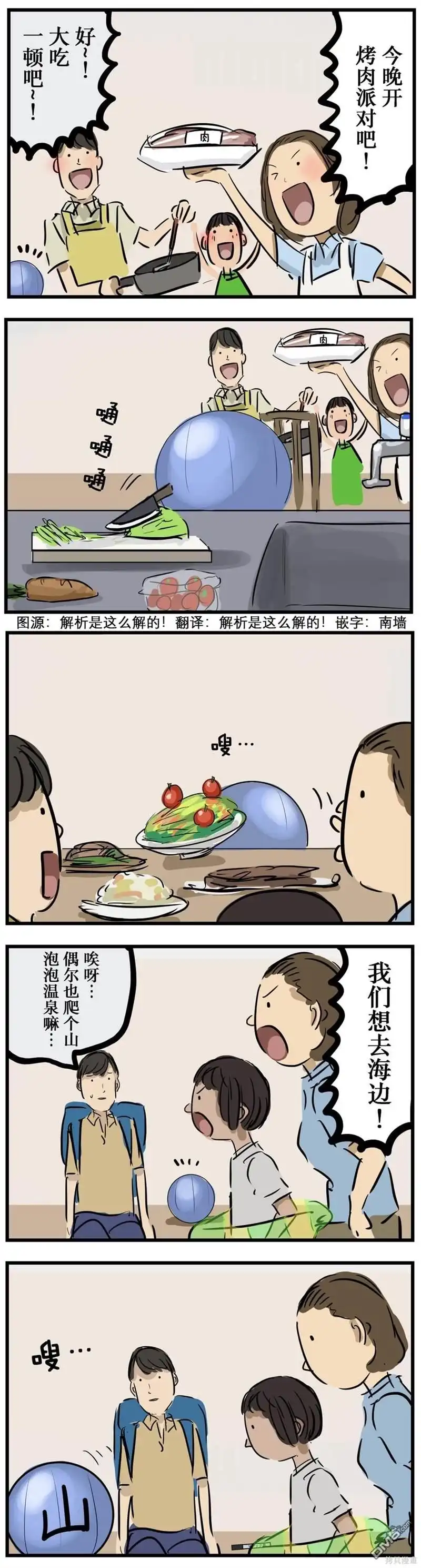 《カコミスル老师四格合集》平衡球 第1页