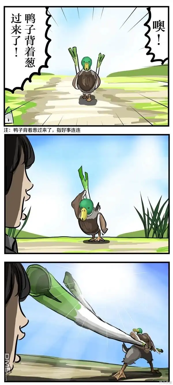《カコミスル老师四格合集》鸭与葱 第1页