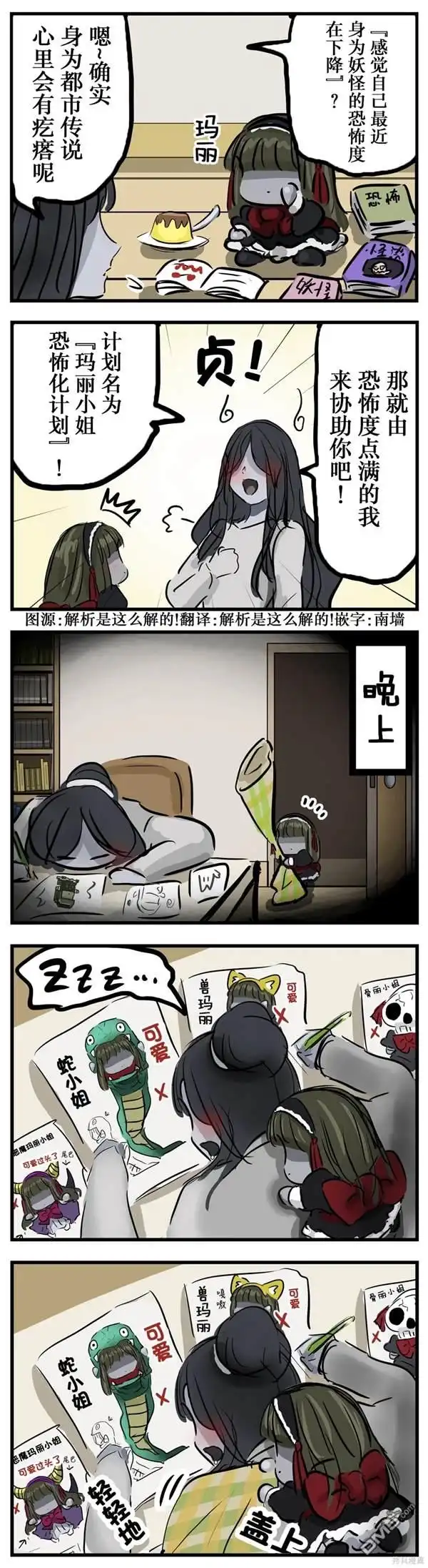 《カコミスル老师四格合集》玛丽小姐恐怖化计划 第1页