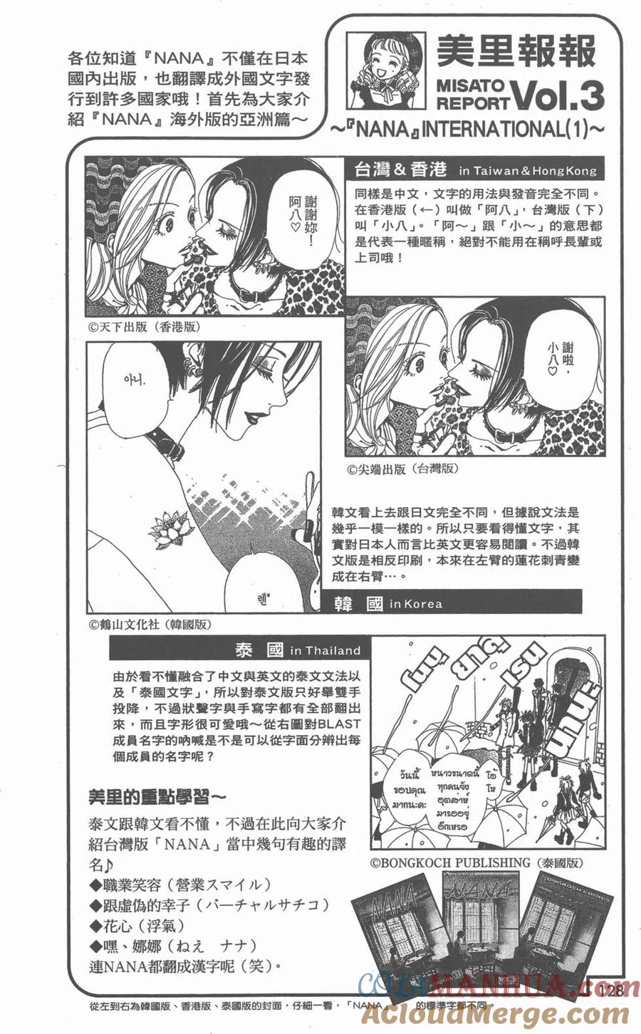 《NANA世上的另一个我》NANA7.8卷公式设定集 第129页