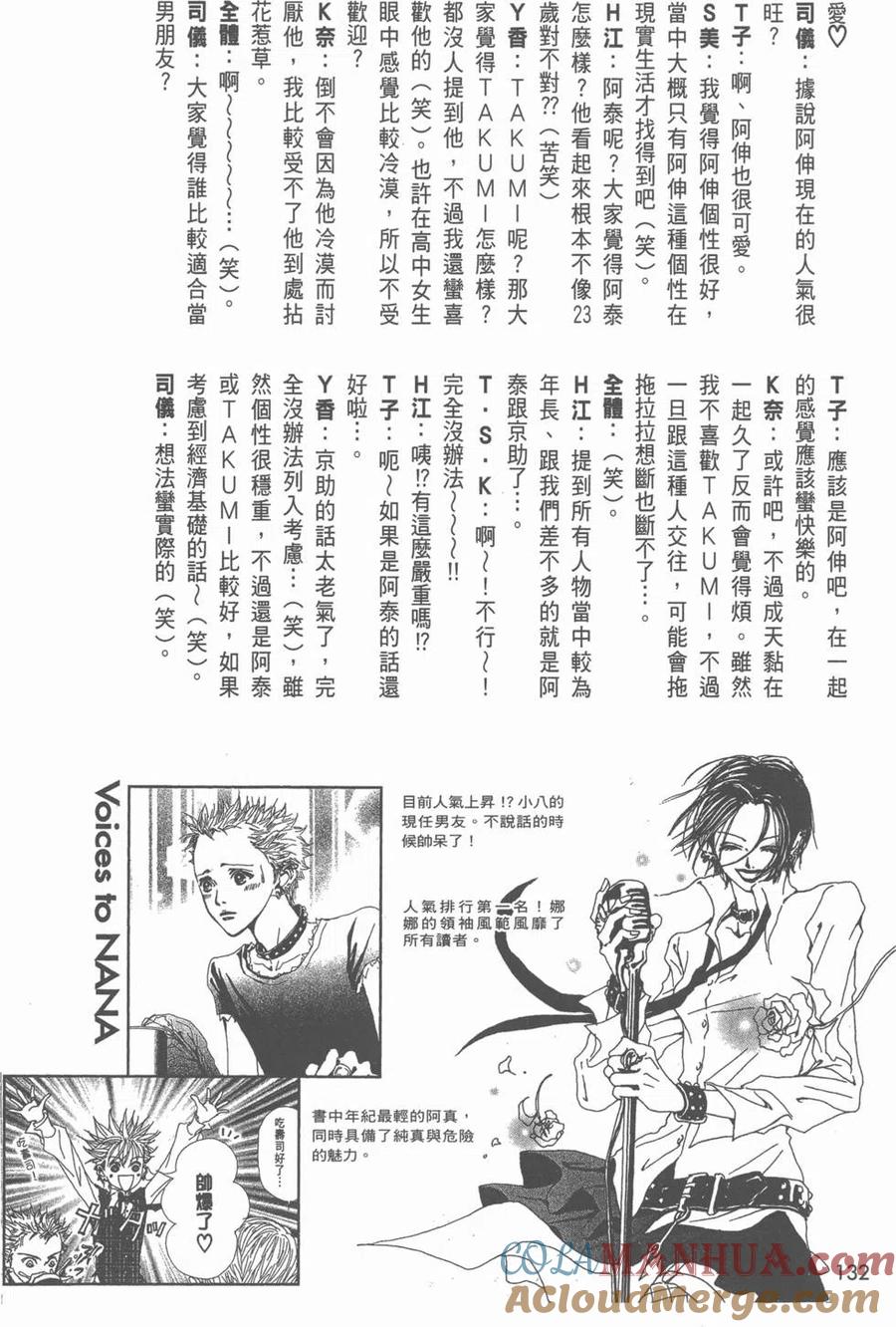 《NANA世上的另一个我》NANA7.8卷公式设定集 第133页