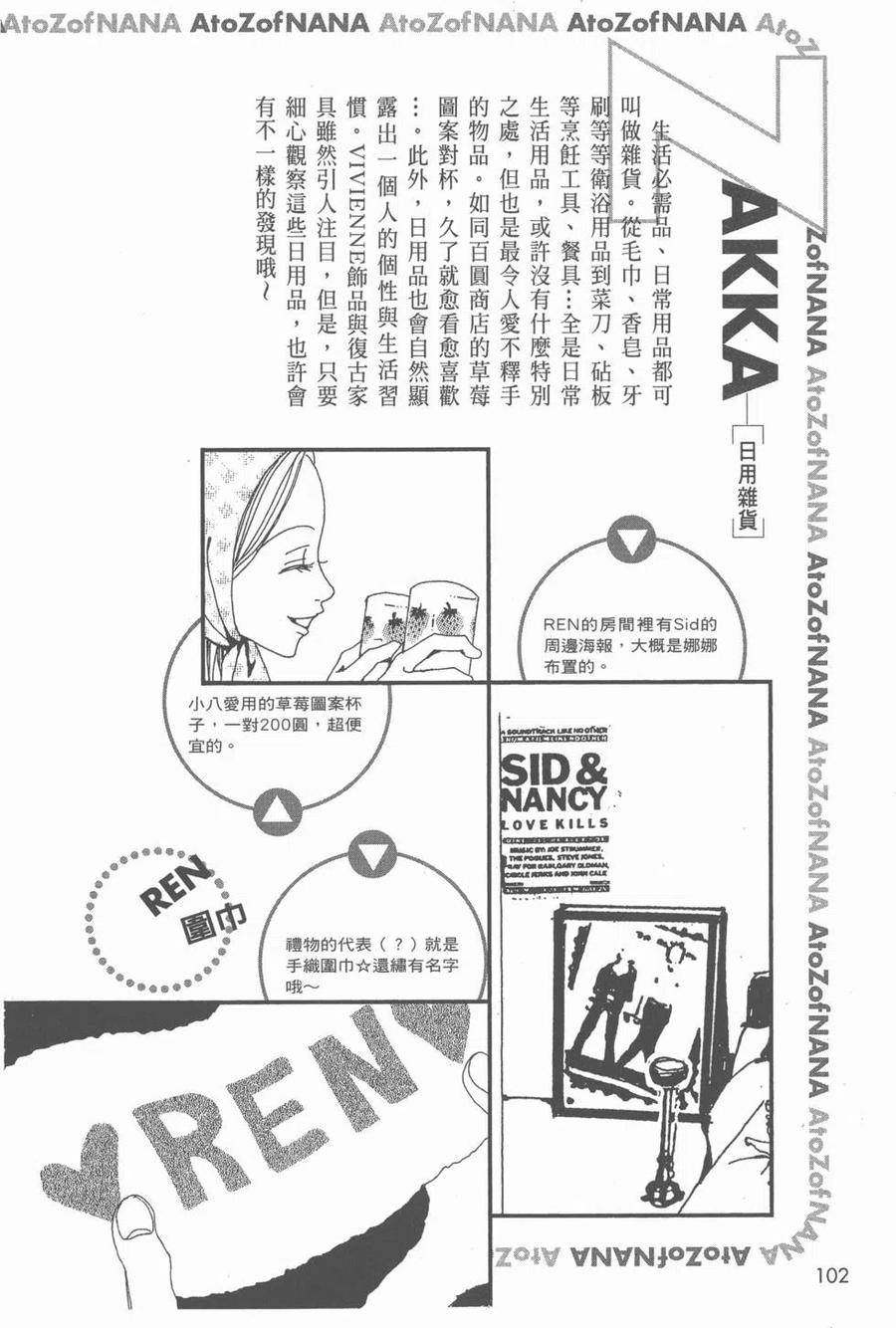 《NANA世上的另一个我》NANA7.8卷公式设定集 第103页