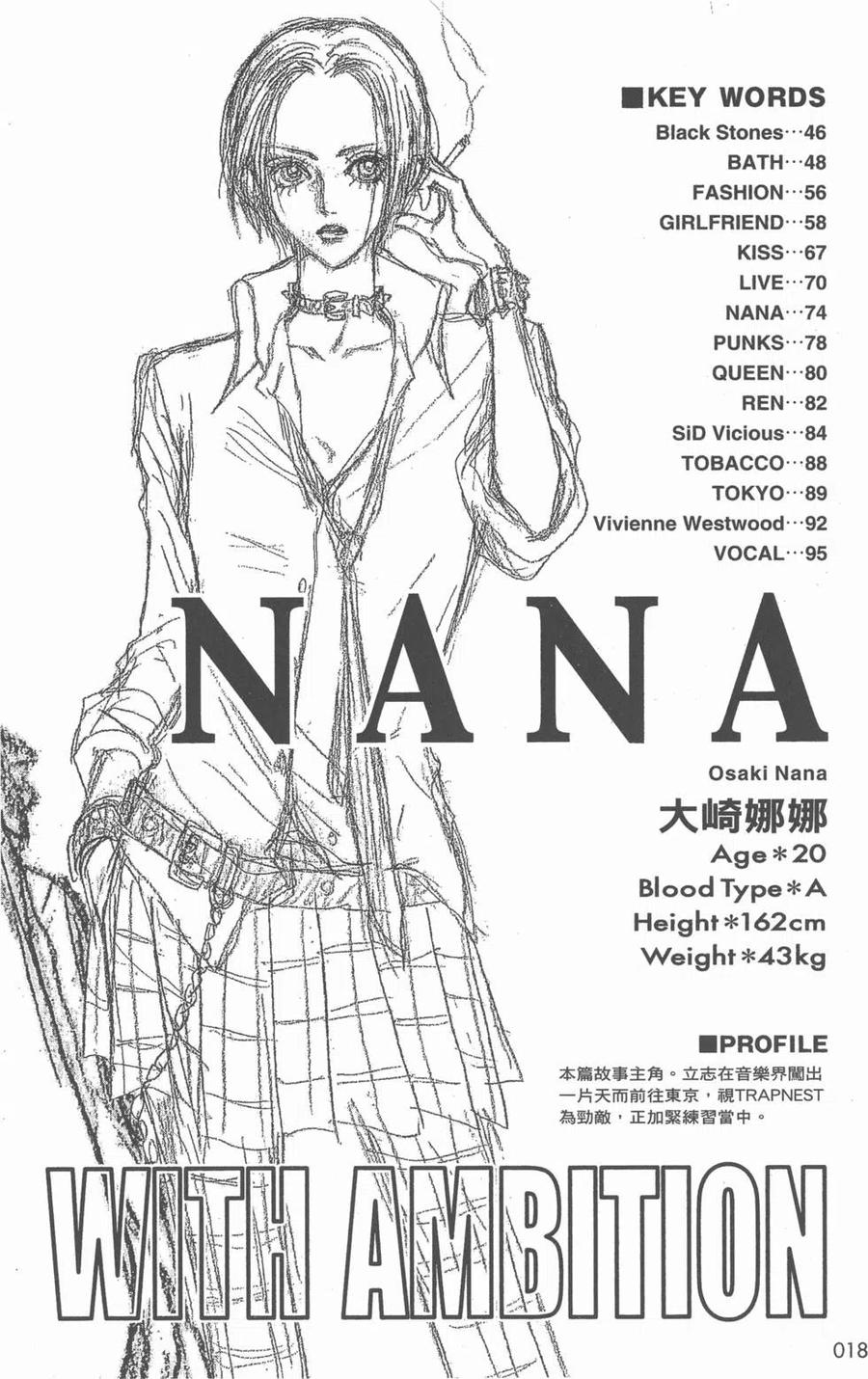 《NANA世上的另一个我》NANA7.8卷公式设定集 第19页