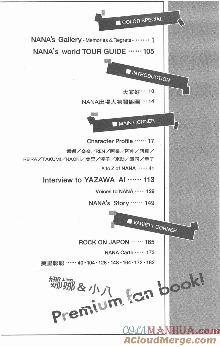《NANA世上的另一个我》NANA7.8卷公式设定集 第13页