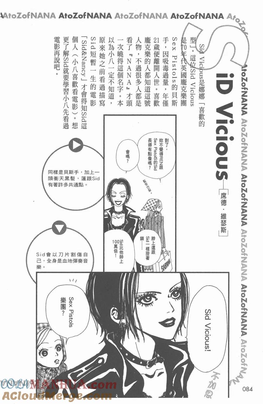 《NANA世上的另一个我》NANA7.8卷公式设定集 第85页