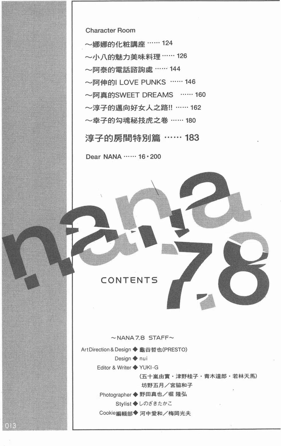 《NANA世上的另一个我》NANA7.8卷公式设定集 第14页