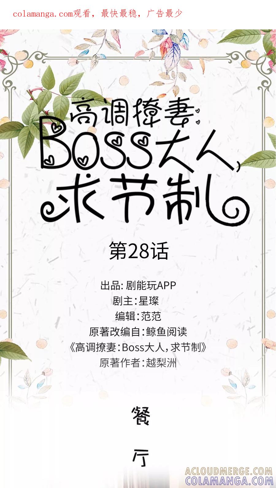 《高调撩妻：Boss大人，求节制》第28话 第1页