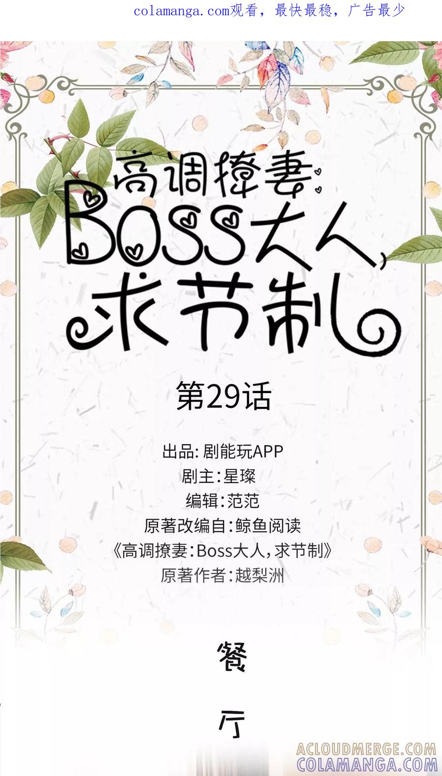 《高调撩妻：Boss大人，求节制》第29话 第1页