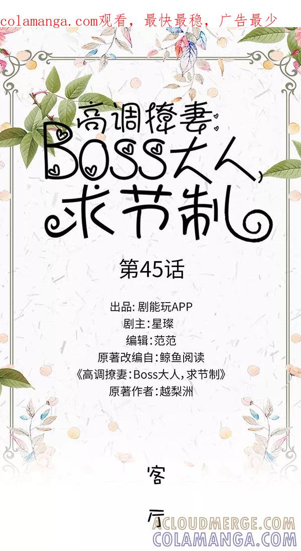 《高调撩妻：Boss大人，求节制》第45话 第1页