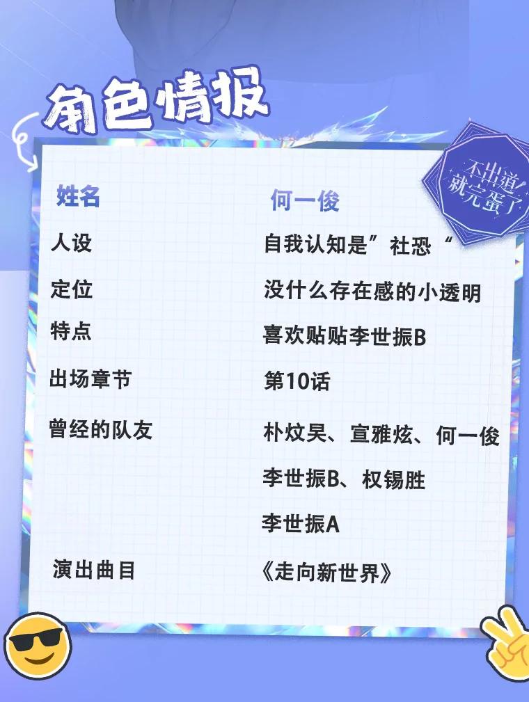 《不出道就完蛋了》角色档案 第18页