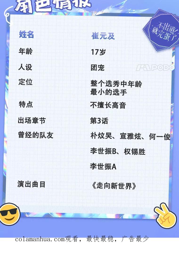 《不出道就完蛋了》角色档案 第20页