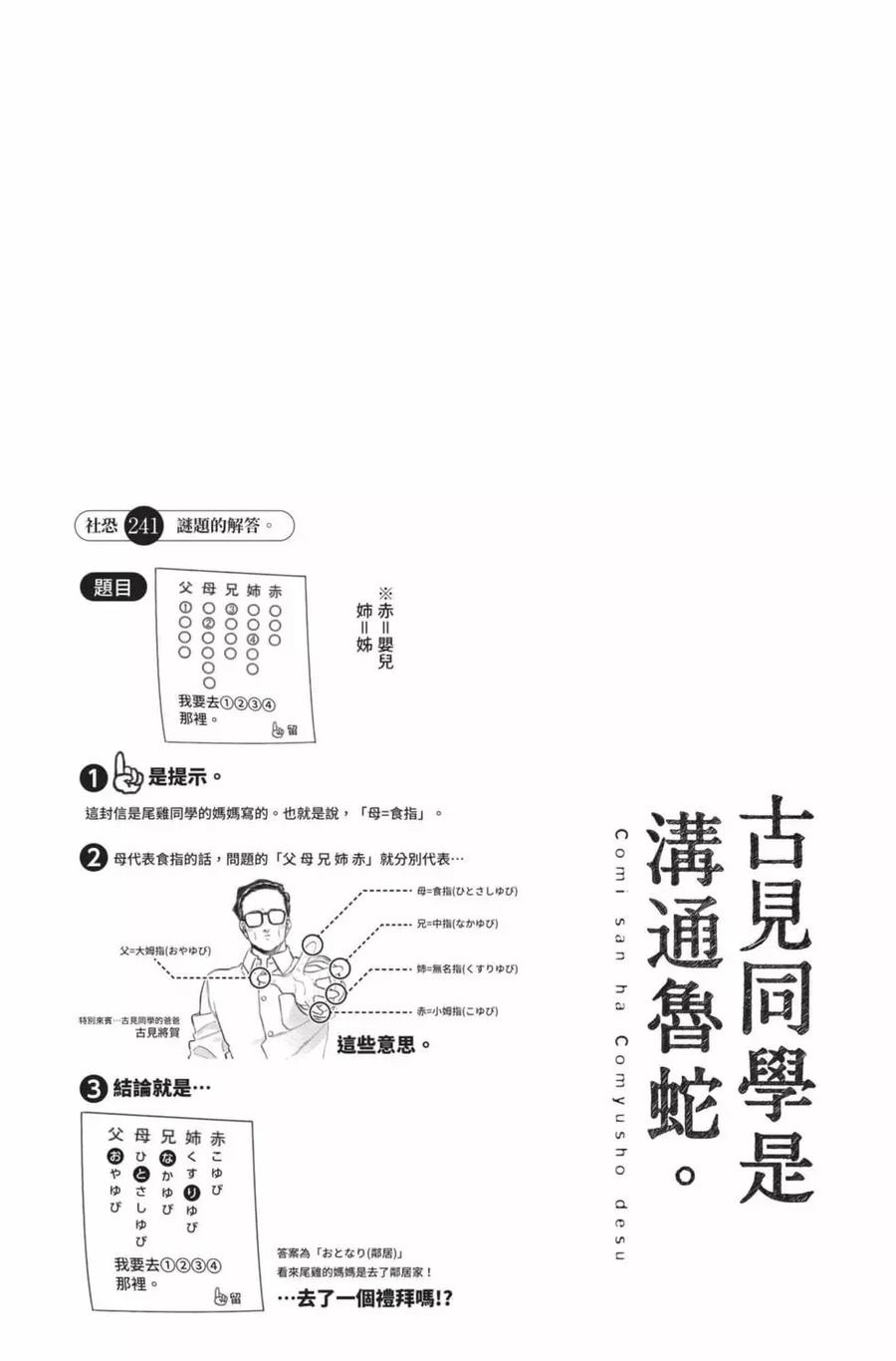古见同学是沟通鲁蛇。 第18卷 第184页